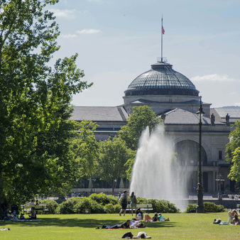 Blick vom Kurpark auf das Kurhaus